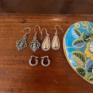Three Pairs of BRIGHTON Pierced Earrings